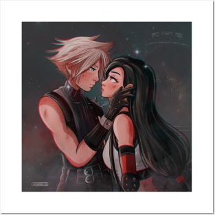 cloud and tifa Posters and Art